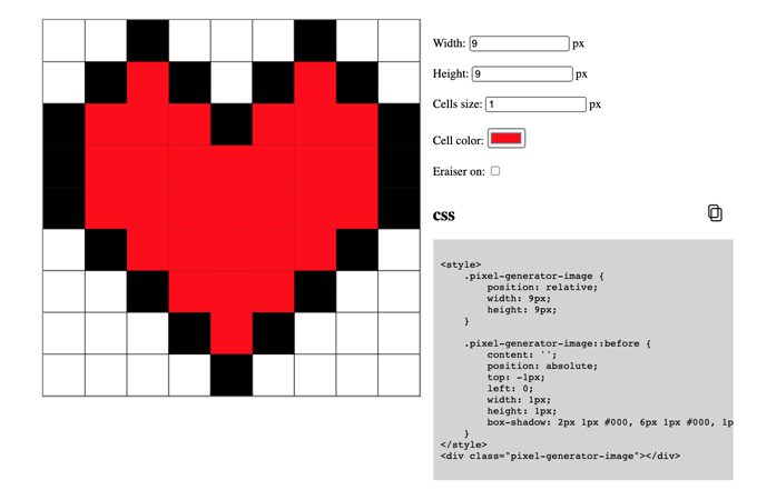 Генератор пиксельной графики для сайта